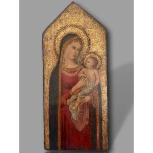Vierge à l’Enfant - Sienne Dans le Goût du Trecento — Tempera sur fond d’or