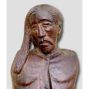 Christ douloureux gothique en  Chêne – Rhin supérieur ou Bourgogne, vers 1380–1420