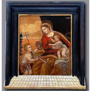 Virgin And Child With The Infant Saint John The Baptist – Tuscan School (florence/siena), 16th Century 
