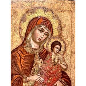 Virgin And Child, Tempera On Panel With A Gold Background, Italy, 14th–15th Century