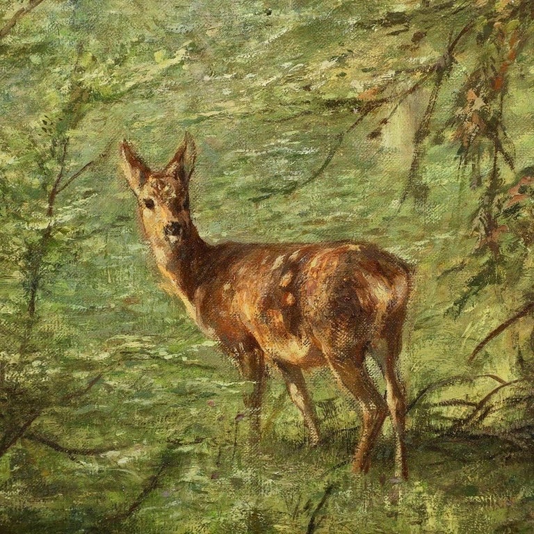 Franz von Pausinger - Famille de cerfs - Provenance Chateau d'Häringe-photo-2