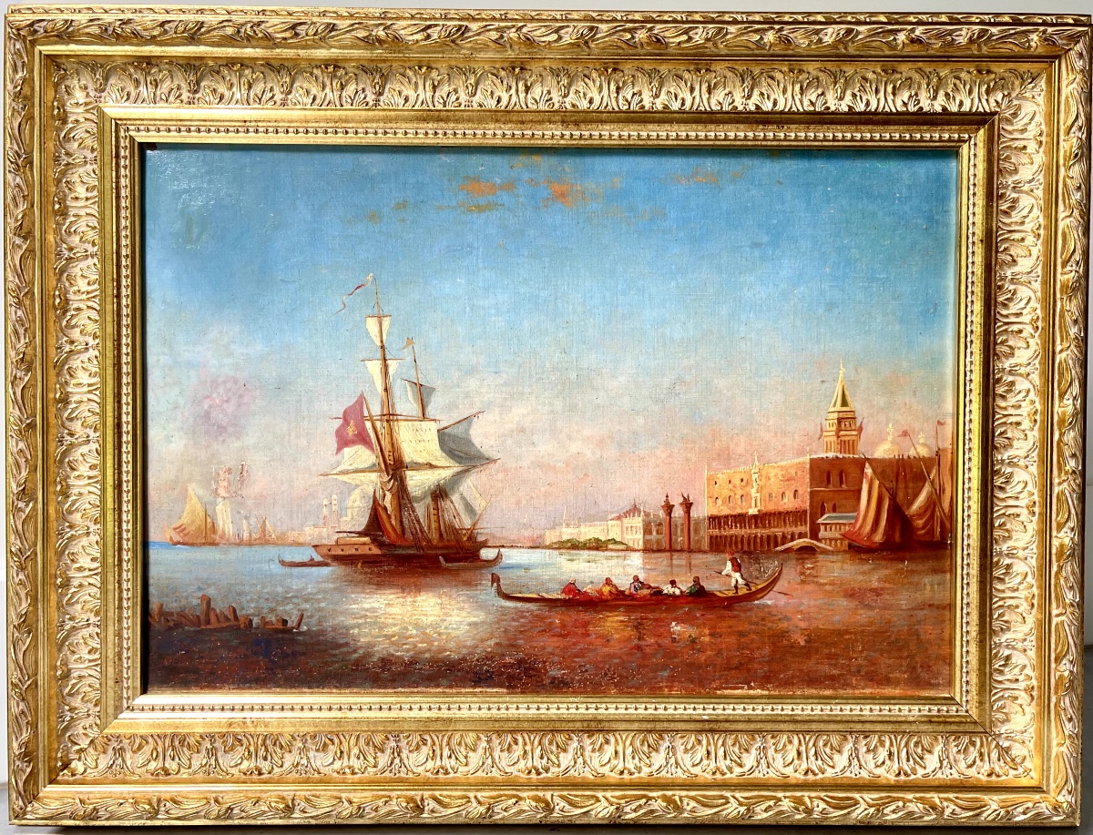 View Of 19th Century Venice - Bouchet