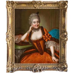 Portrait Of An 18th Century Princess - By Anna De Gasc