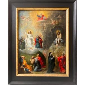 Tableau Flamand Du 17 Ième - Scènes De La Vie De Jésus Christ  - Frans Francken II (entourage)