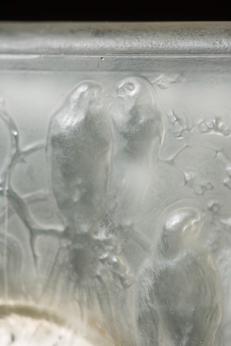 8-day Clock “six Hirondelles Perchees” (1920) By Rene Lalique (1860-1945): -photo-4