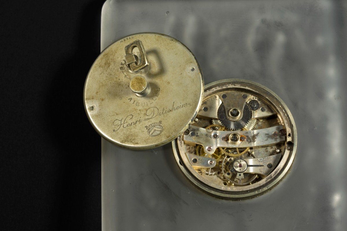 8-day Clock “six Hirondelles Perchees” (1920) By Rene Lalique (1860-1945): -photo-8