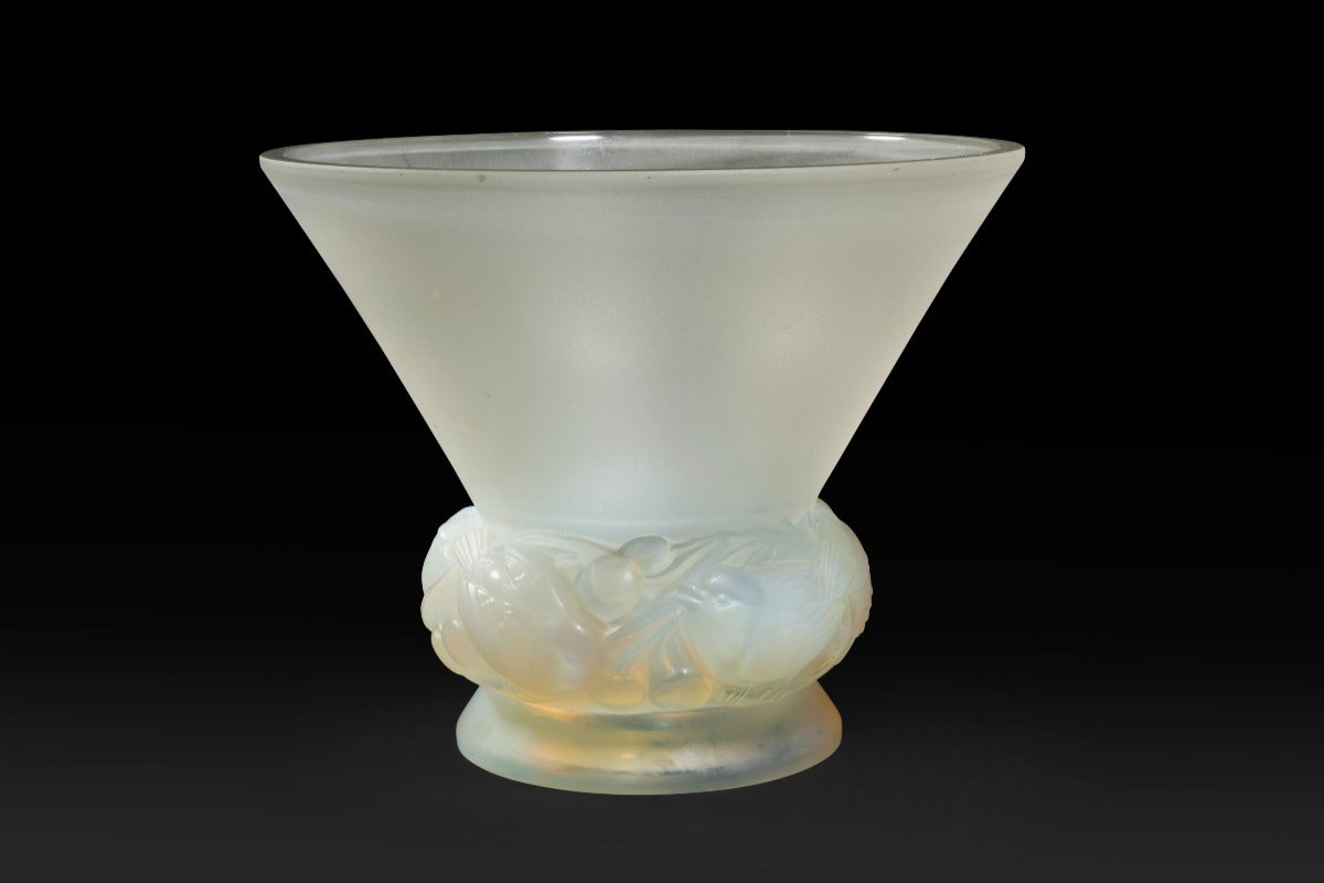 Vase « Pinsons » (1930) De Rene Lalique (1860-1945):-photo-3