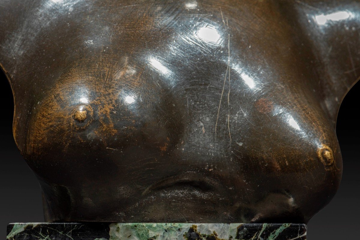 « Buste De Jeune Femme » En Bronze De Jef Lambeaux (1852-1908)-photo-7