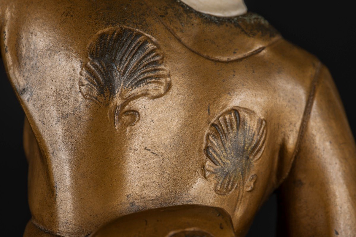 "la Geisha Au Lampion" Par Adolphe Armand Truffier (actif Entre 1890 Et 1930):-photo-6