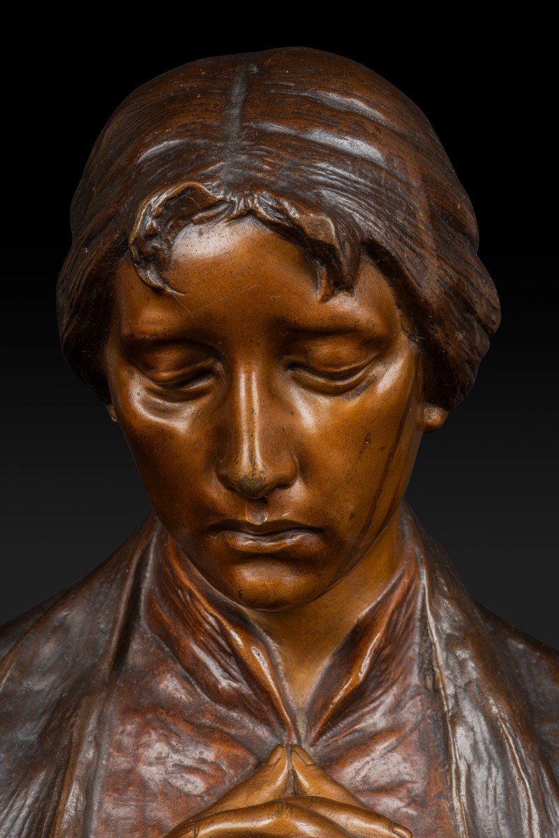 “mater Dolorosa” Bronze Bust By Adolf Josef Pohl (1872-1930)-photo-7