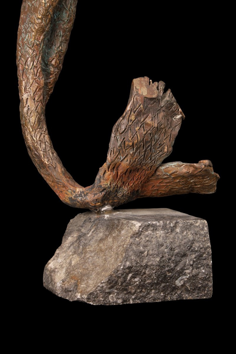 Bronze Sculpture "the Sirene" By Guy Degrenne-photo-7