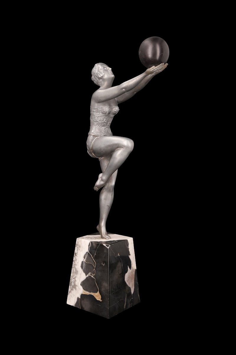 Sculpture En Métal Argenté, Sans Titre, De Enrique Molins-balleste (1893-1958)-photo-4