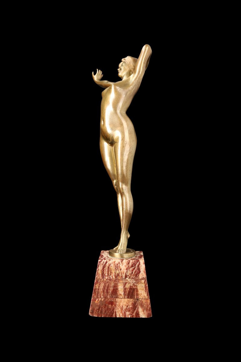 Sculpture en bronze doré « LE REVEIL » de PAUL PHILIPPE (1870-1930)-photo-3