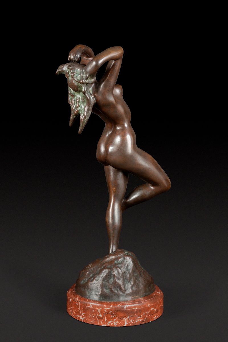 Bronze Statue "the Dancer With Castanets" By Jef Lambeaux (1852 – 1908)-photo-1