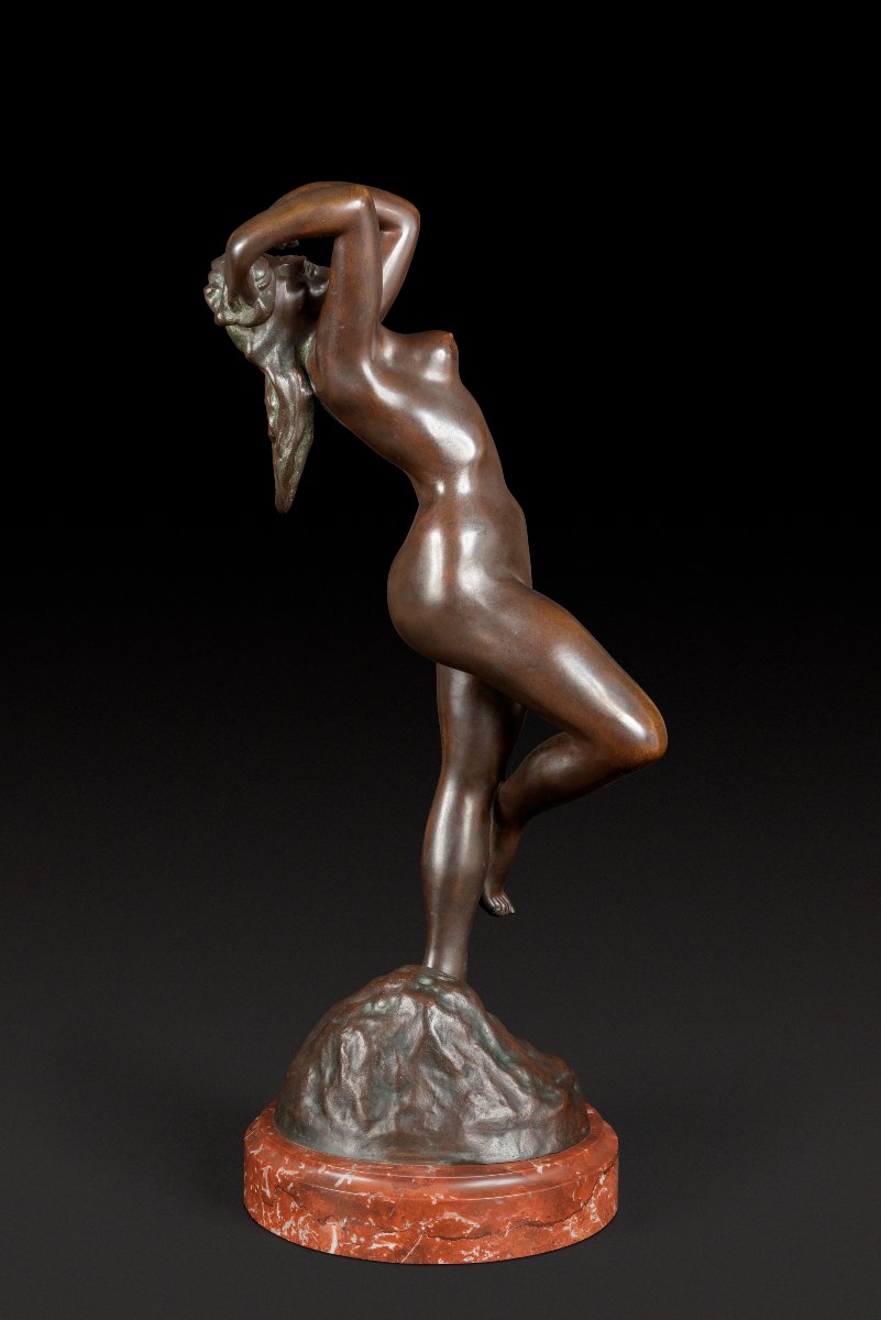 Bronze Statue "the Dancer With Castanets" By Jef Lambeaux (1852 – 1908)-photo-2
