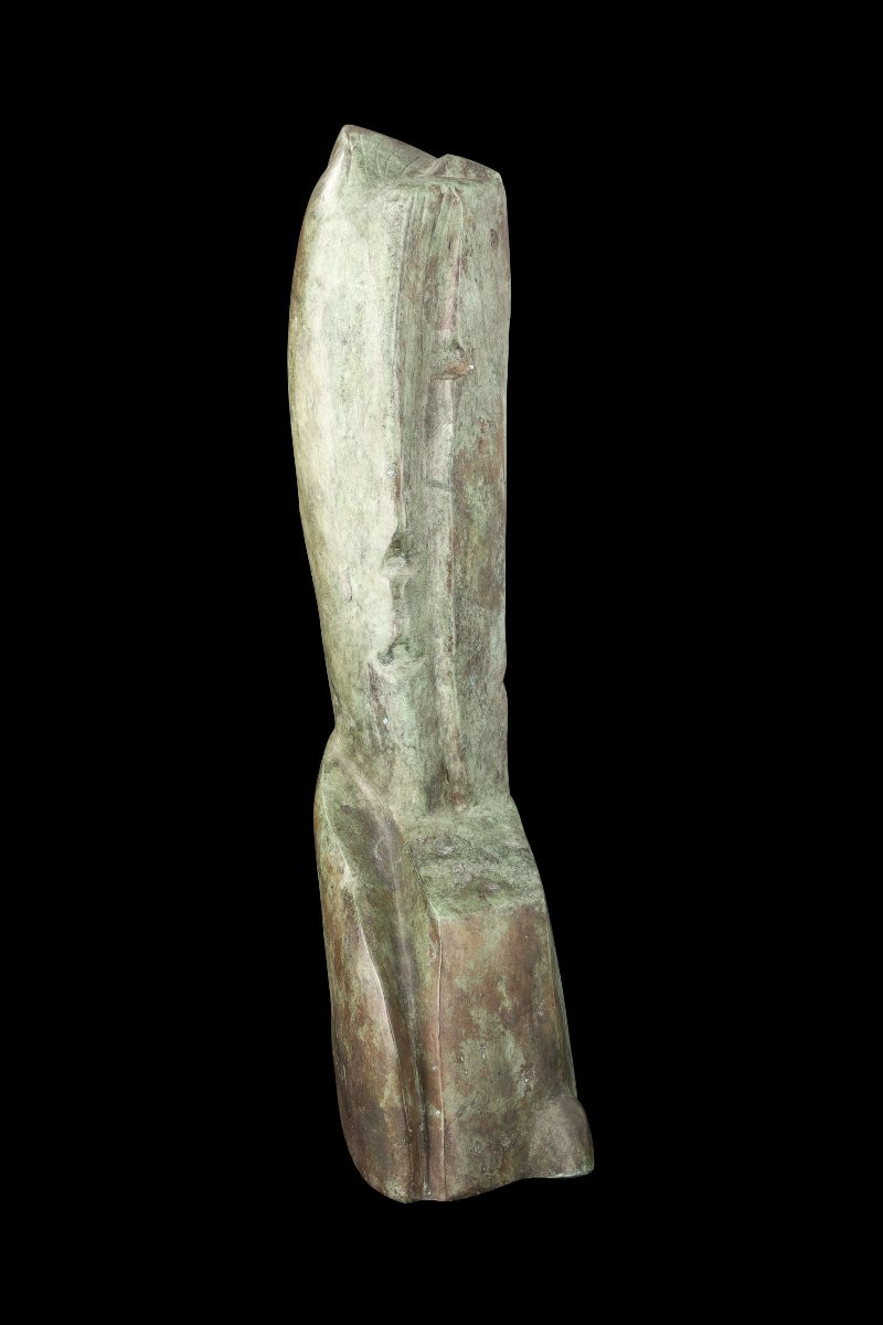 Bronze Sculpture "cubist Head" (reissue Of The 1930 Original) By Joseph Csaky: -photo-3