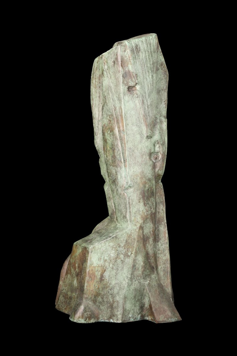 Bronze Sculpture "cubist Head" (reissue Of The 1930 Original) By Joseph Csaky: -photo-6