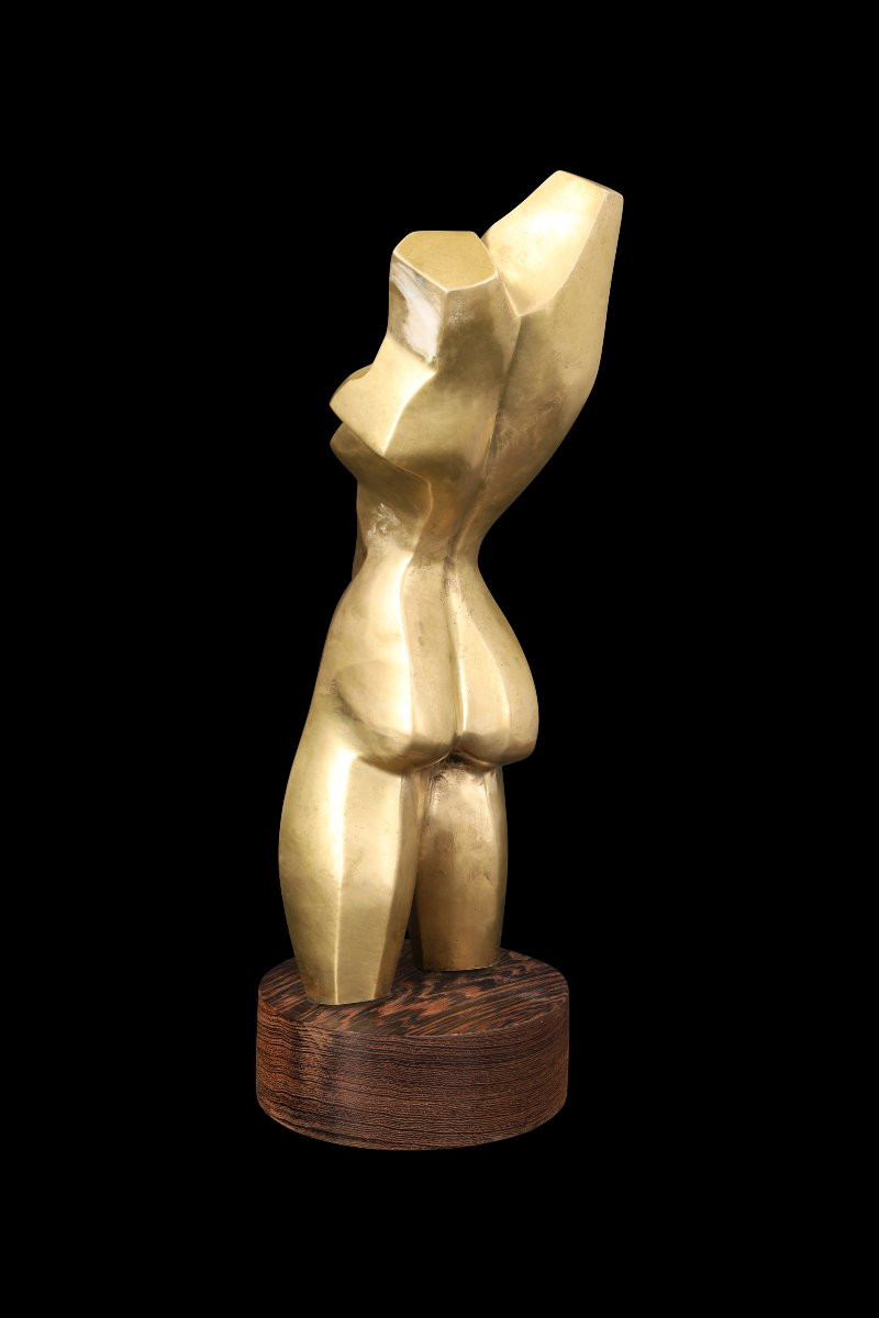 Bronze Sculpture "woman's Body" By Mwamba A.-photo-2
