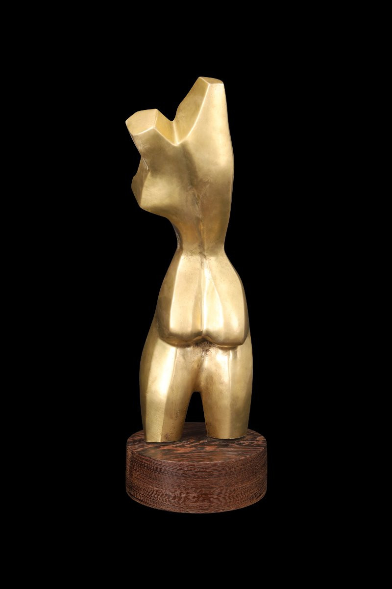 Bronze Sculpture "woman's Body" By Mwamba A.-photo-3