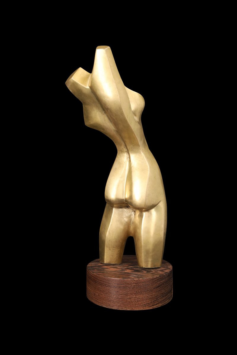 Bronze Sculpture "woman's Body" By Mwamba A.-photo-4