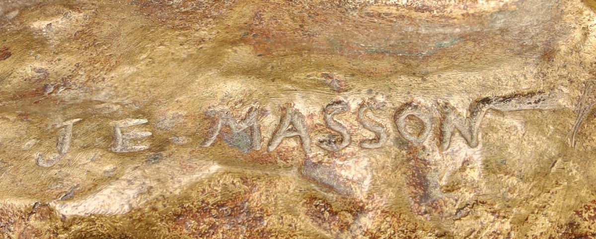 Sculpture en bronze "OISEAU MORT" de JULES EDMOND MASSON (1871-1932)-photo-4