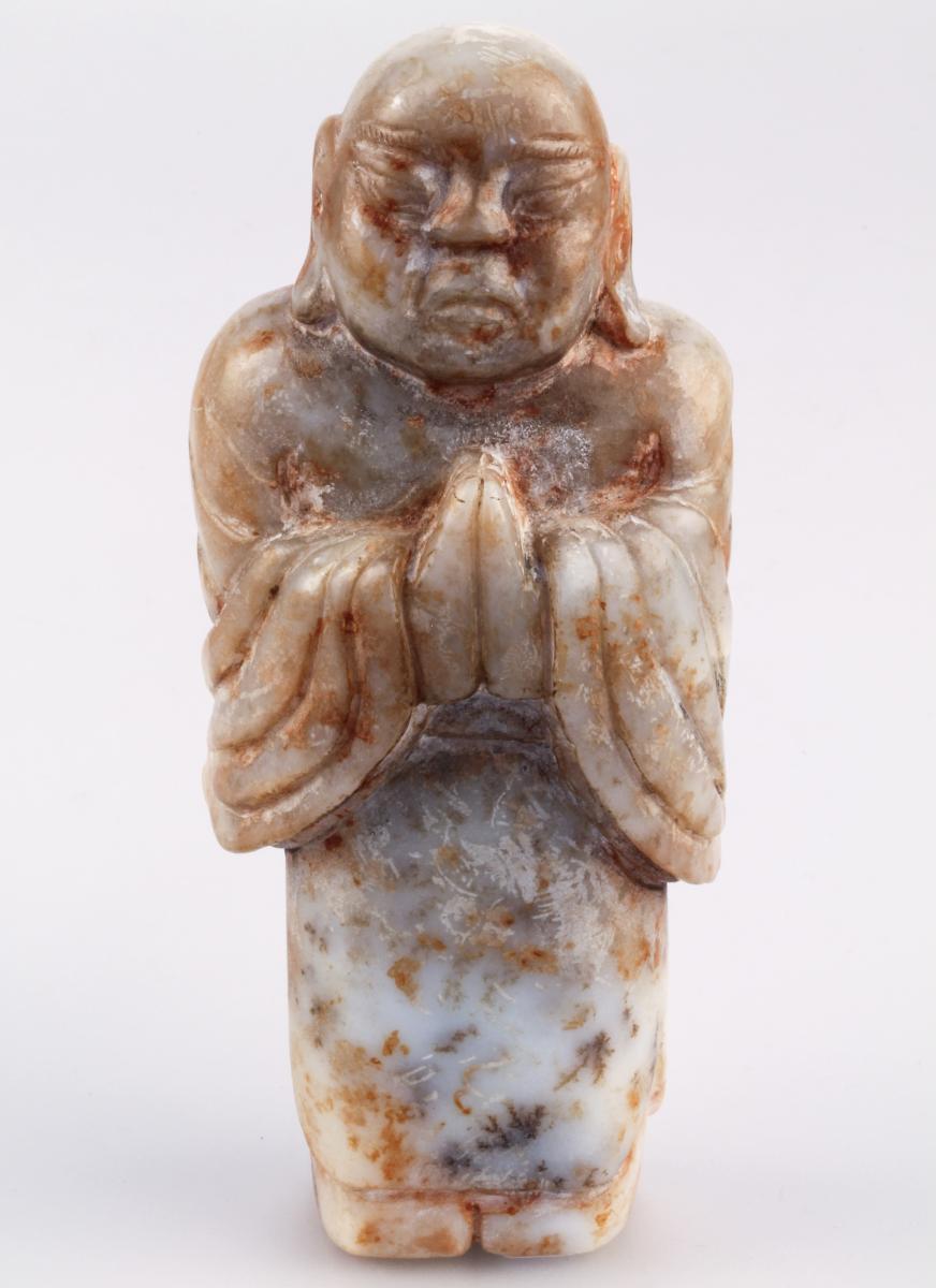 Figure Representing A Man Standing Together Hands (early Buddha Manifestations In C