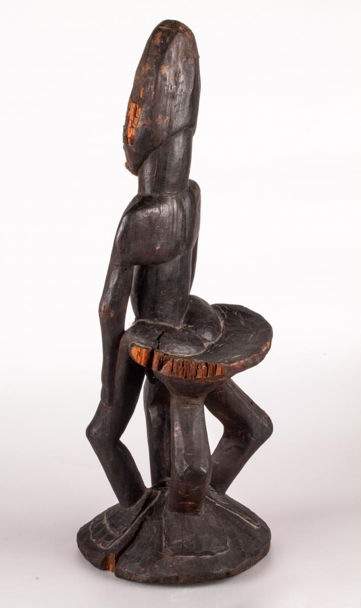 Sculpture Masculine Anthropomorphe En Bois - Papouasie Moyen Sépik-photo-4