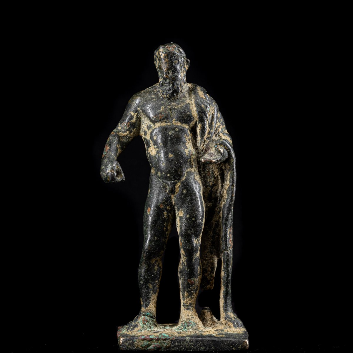 Small Bronze Statuette Representing Heracles - Roman (1st - 2nd Centuries Pcn)