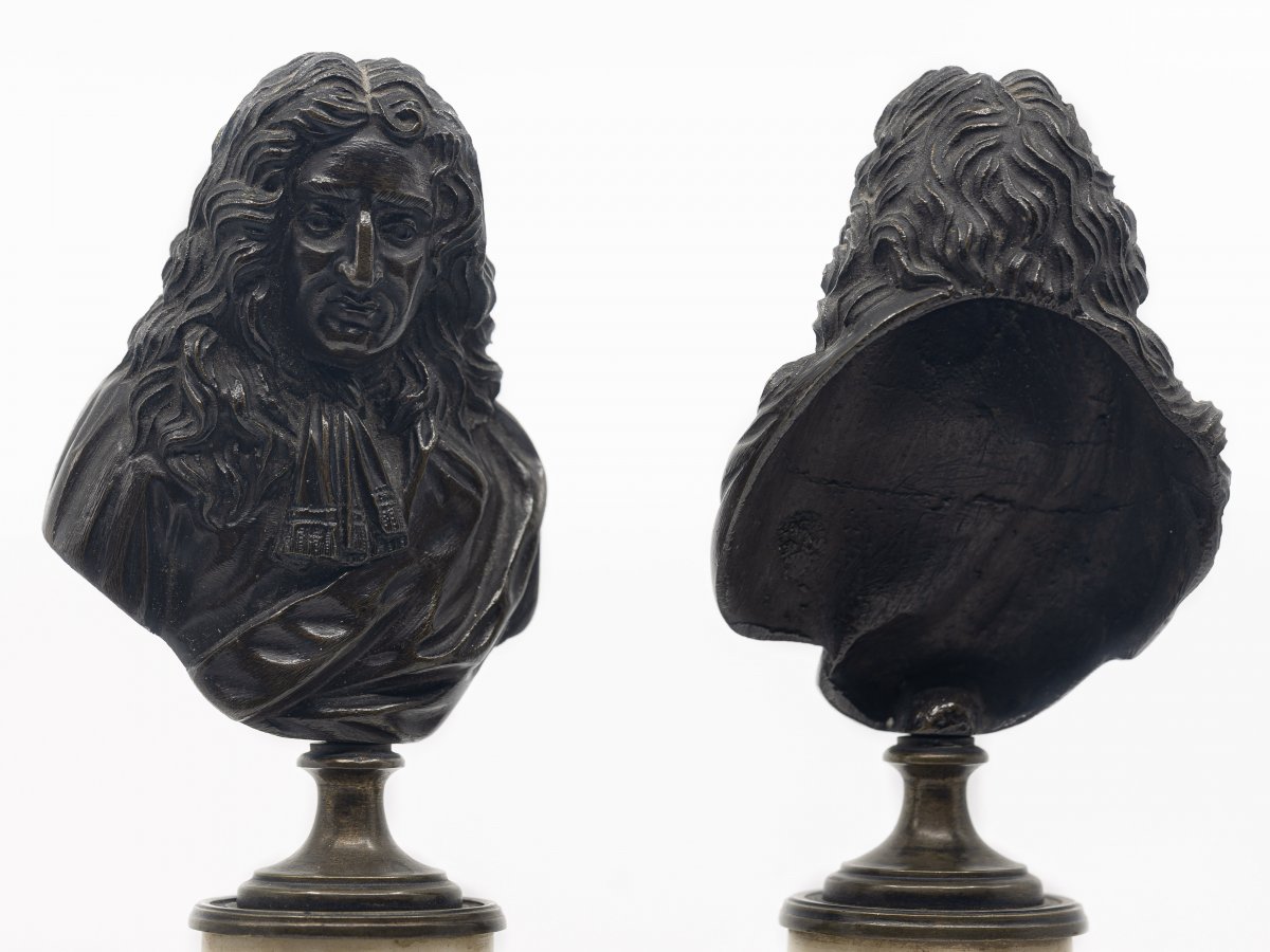 Two Small Busts In Bronze Eighteenth Century - France-photo-3