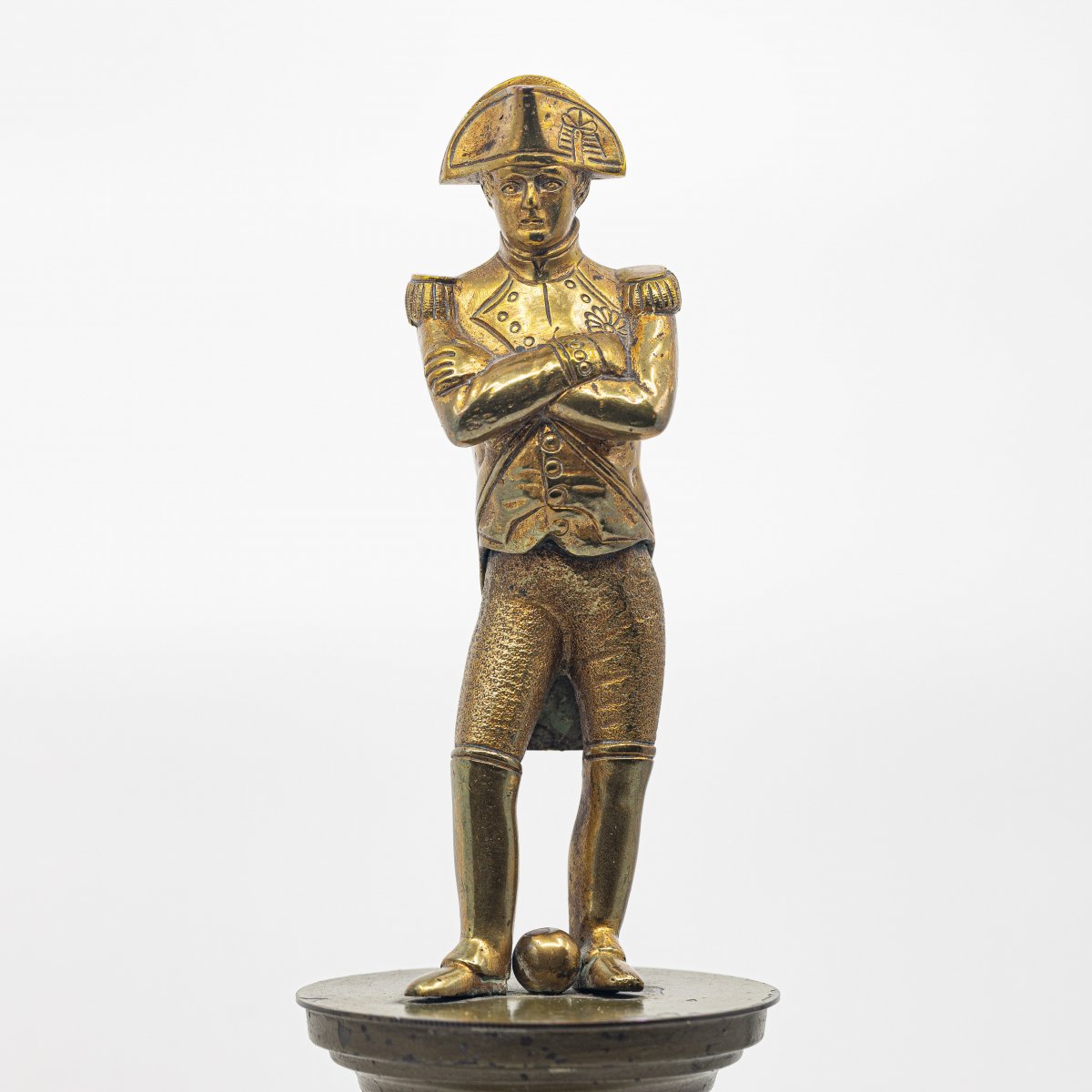 Napoleon Golden Brass Statuette - France, Mid 19th Century-photo-2