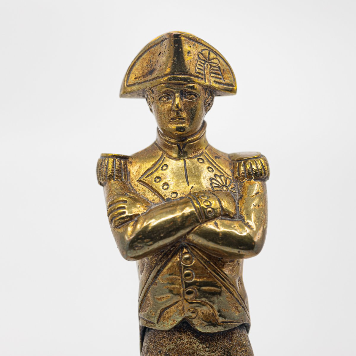 Napoleon Golden Brass Statuette - France, Mid 19th Century-photo-3