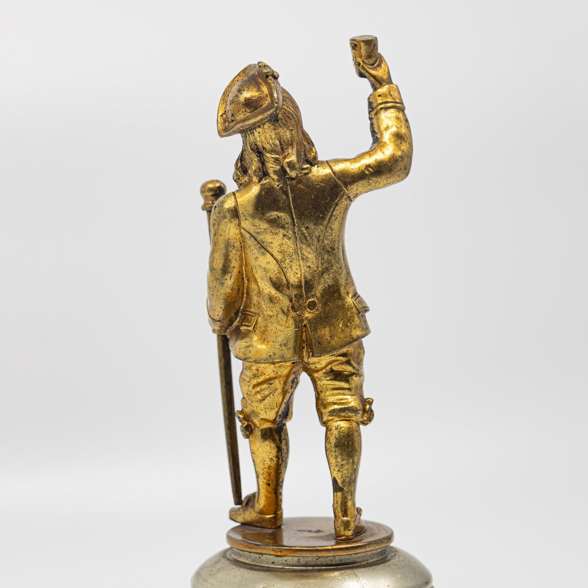 Gentleman In Gilt Bronze - France, 2nd Half Of The 18th Century-photo-4