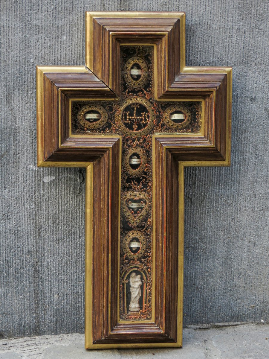 Jesuit Reliquary (ihs) - Attributed To The 18th Century-photo-2