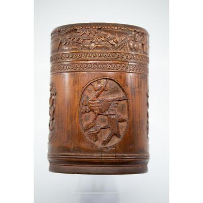 Cylindrical Box With Its Lid - China, 19th Century