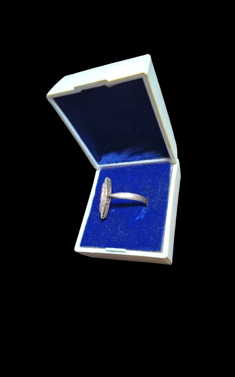 Bague Marquise En Or 18 Carats-photo-3