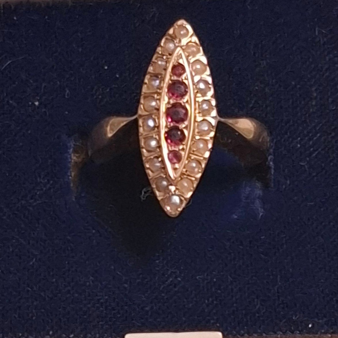 Bague Marquise En Or 18 Carats-photo-1