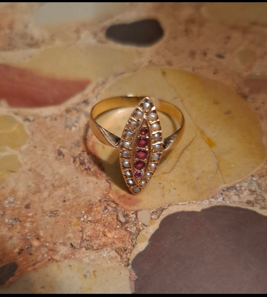 Bague Marquise En Or 18 Carats