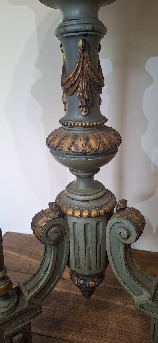 Jardinière sur pied tripode de style Louis XVI -photo-2