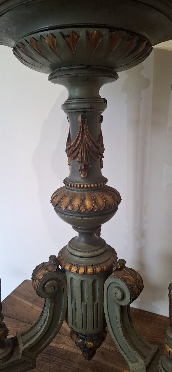 Jardinière sur pied tripode de style Louis XVI -photo-4