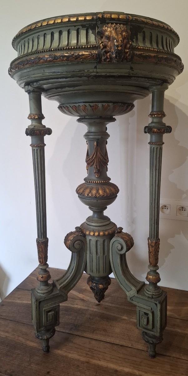 Jardinière sur pied tripode de style Louis XVI 