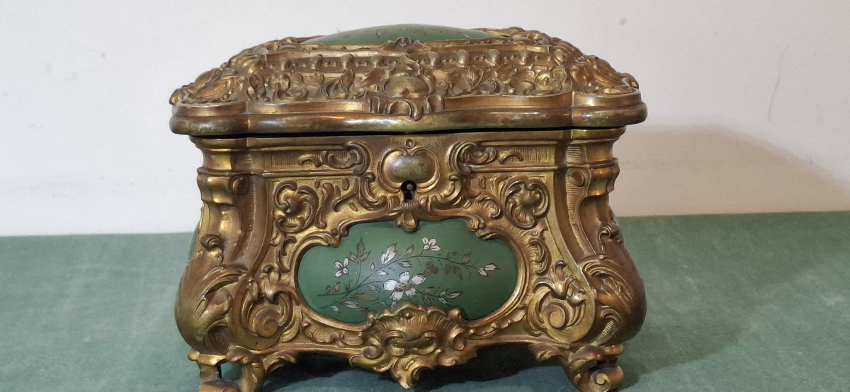 Gilded Bronze And Polychrome Bronze Box – Napoleonic III Period (circa 1860–1880)-photo-3
