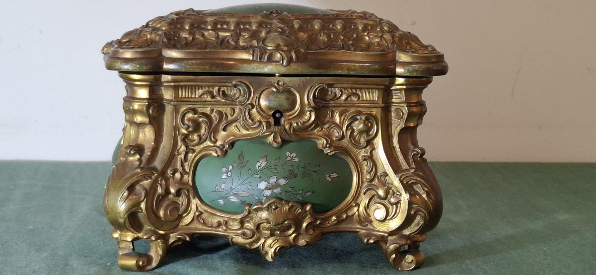 Gilded Bronze And Polychrome Bronze Box – Napoleonic III Period (circa 1860–1880)-photo-3