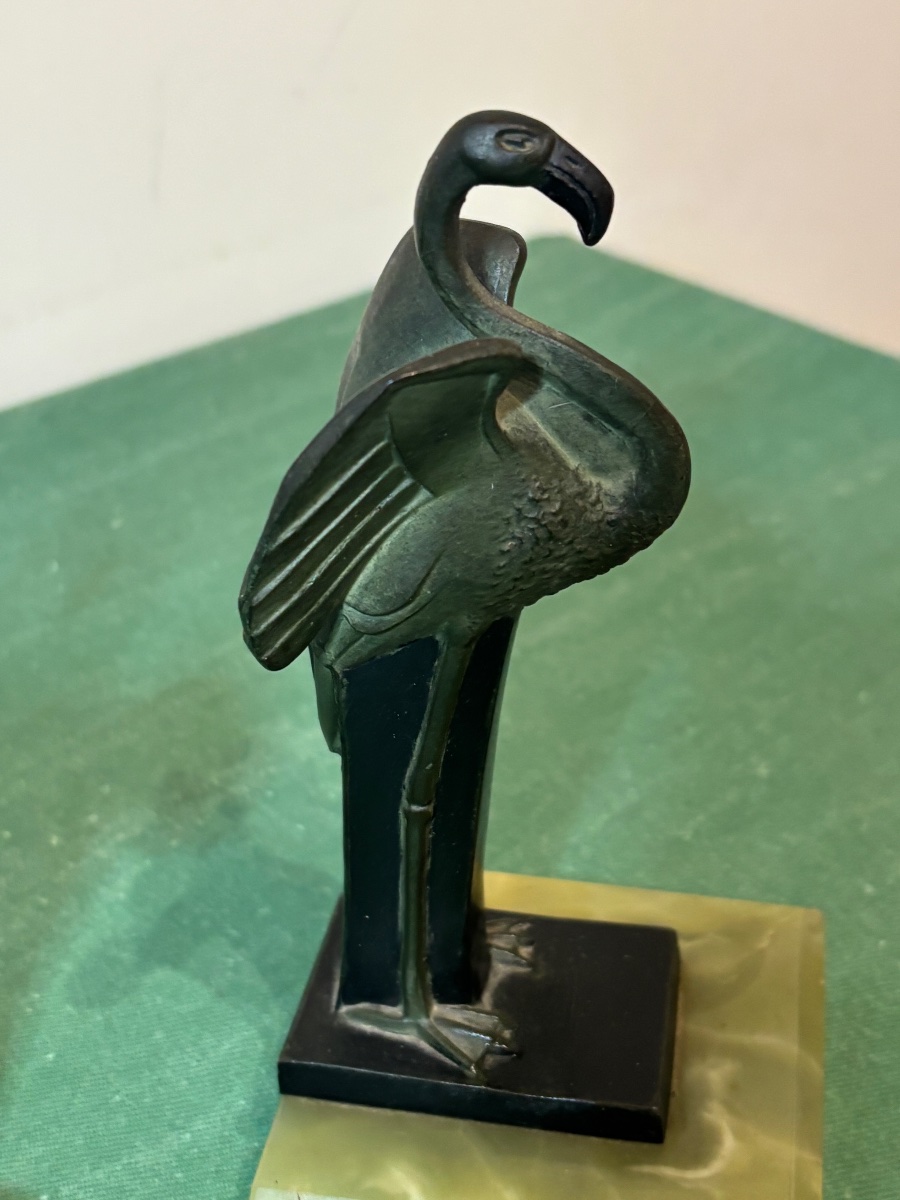 Pair Of Art Deco Bookends Featuring Flamingos – Adam Féron-photo-3