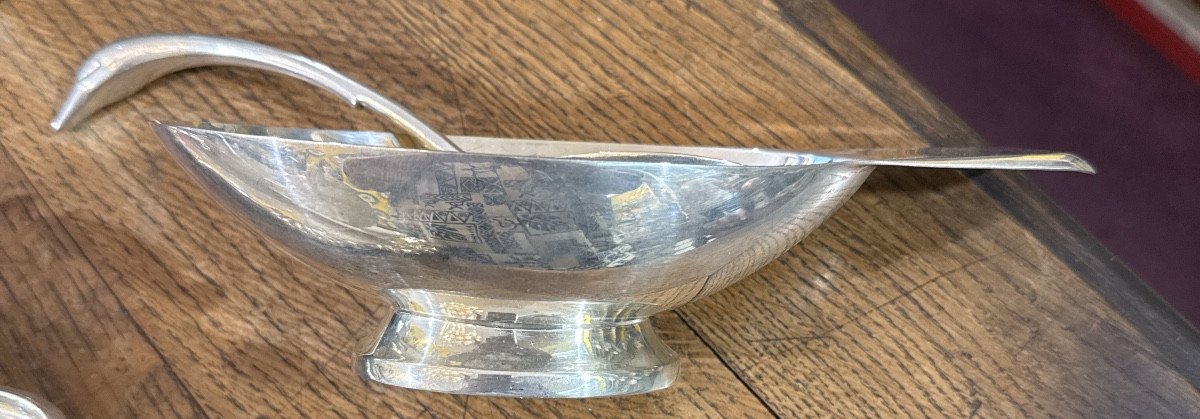 Christofle Silver-plated Swan Sauceboat -photo-2