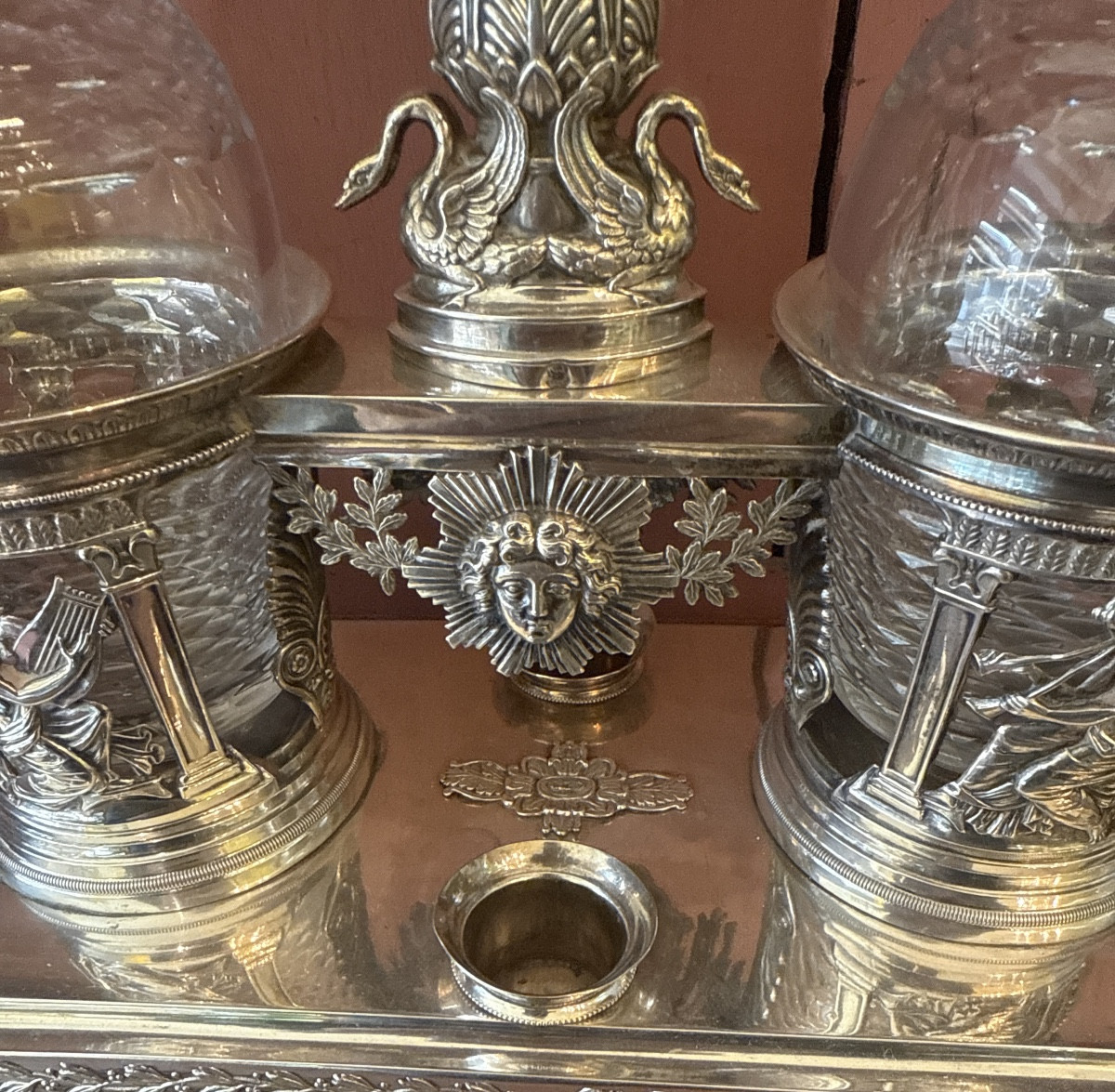 Vinaigrier  en argent poinçon vieillard 1819/1838.  -photo-3