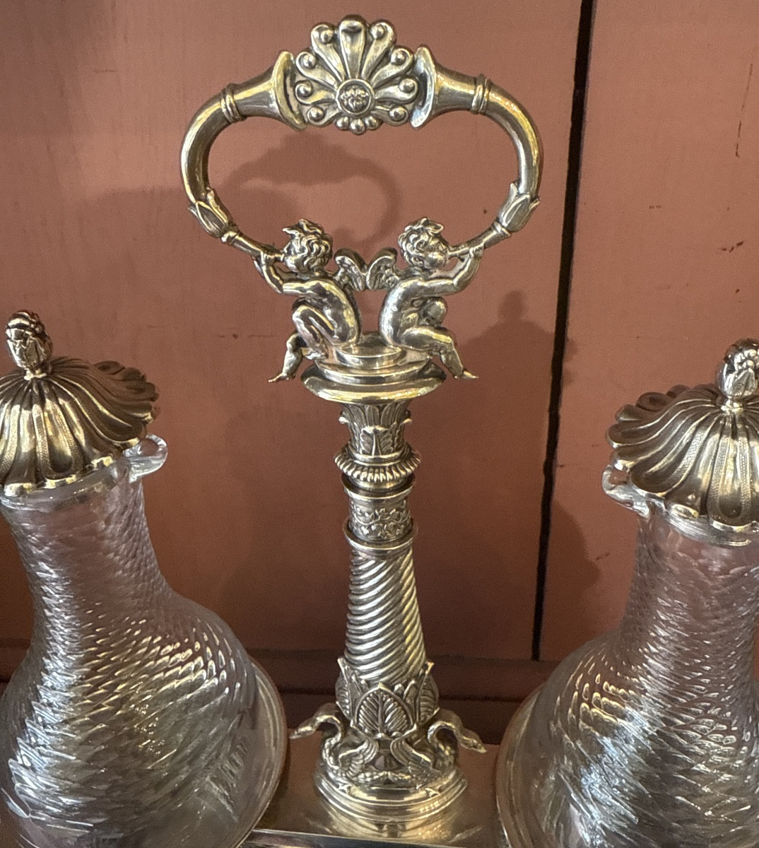 Vinaigrier  en argent poinçon vieillard 1819/1838.  -photo-4