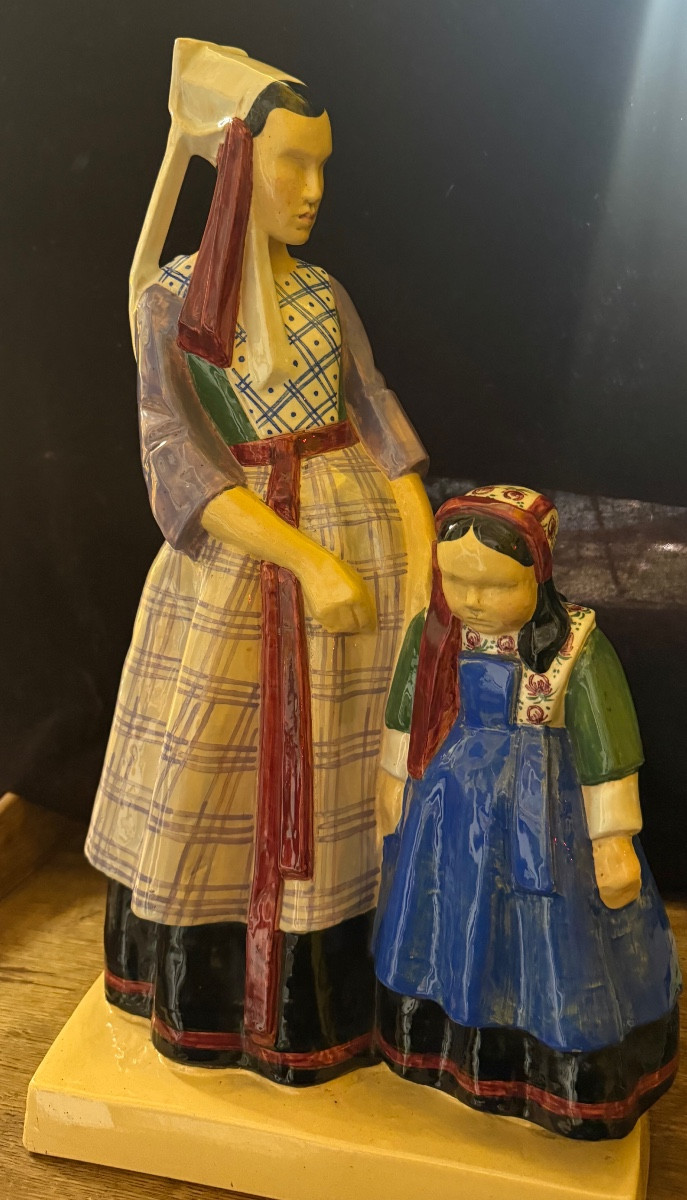 Sujet en faïence de Quimper R.Micheau-Vernez