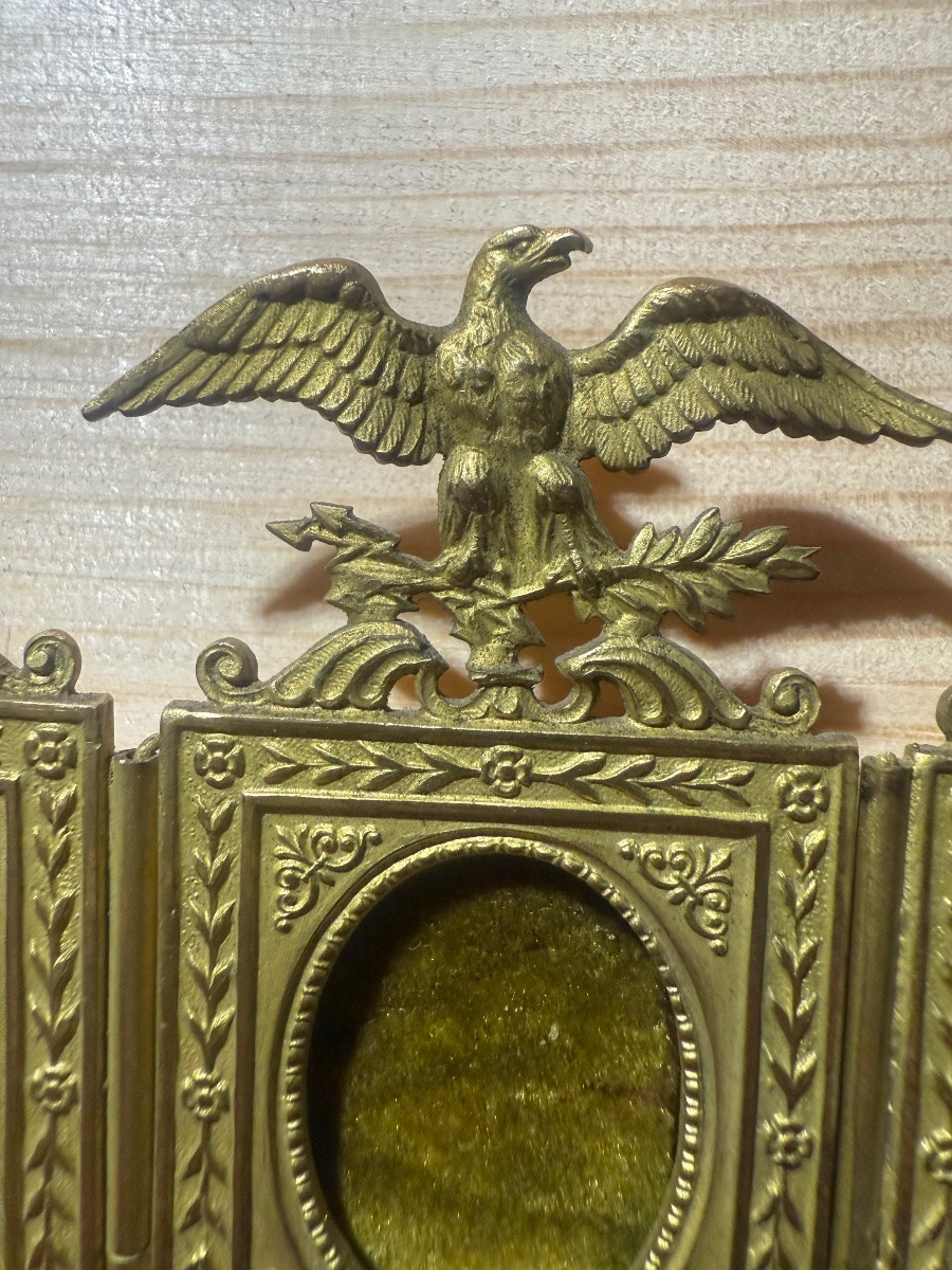 Petit cadre empire en laiton-photo-2