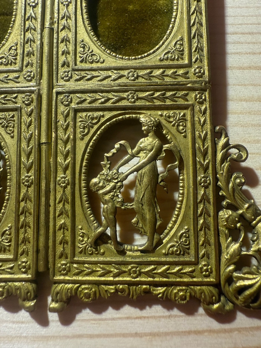 Petit cadre empire en laiton-photo-3