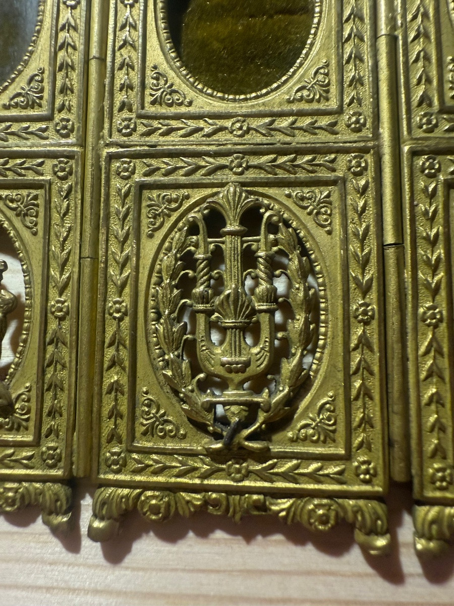 Petit cadre empire en laiton-photo-4